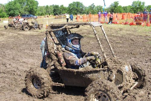 WVU compete in a muddy Endruance Even during the 2017 Baja Competition in Kansas.